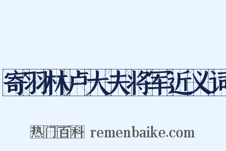 寄羽林卢大夫将军近义词是什么意思的图片